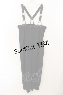 画像1: Jean Paul GAULTIER / パイソンサスペンダーサロペット 40 ブラック O-26-01-24-048-GO-OP-IG-OS