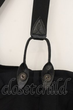 画像2: Jean Paul GAULTIER / パイソンサスペンダーサロペット 40 ブラック O-26-01-24-048-GO-OP-IG-OS