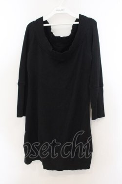 画像1: Na+H / リブワンピース  ブラック O-26-01-24-006-PU-OP-IG-OS