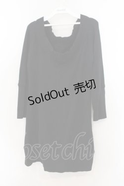 画像1: Na+H / リブワンピース  ブラック O-26-01-24-006-PU-OP-IG-OS