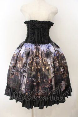 画像1: ATELIER PIERROT / クラウンパレスコルセットスカート  ブラック×パープル O-26-01-24-053-EL-SK-IG-OS