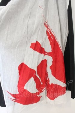 画像2: h.NAOTO / スネークガーゼロングスカート  ブラック×ホワイト×レッド O-26-01-24-001-HN-SK-IG-OS