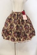 metamorphose / ゴブランブーケ後ろバッスルスカート  えんじ O-26-01-24-057-ME-SK-IG-OS