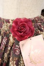 画像3: metamorphose / ゴブランブーケ後ろバッスルスカート  えんじ O-26-01-24-057-ME-SK-IG-OS (3)