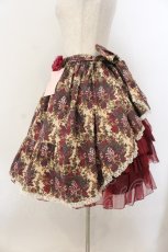 画像4: metamorphose / ゴブランブーケ後ろバッスルスカート  えんじ O-26-01-24-057-ME-SK-IG-OS (4)