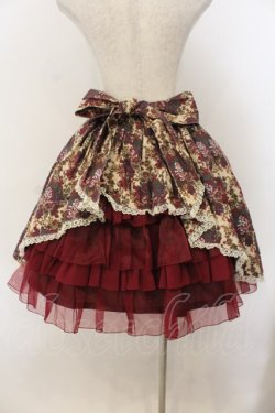 画像5: metamorphose / ゴブランブーケ後ろバッスルスカート  えんじ O-26-01-24-057-ME-SK-IG-OS