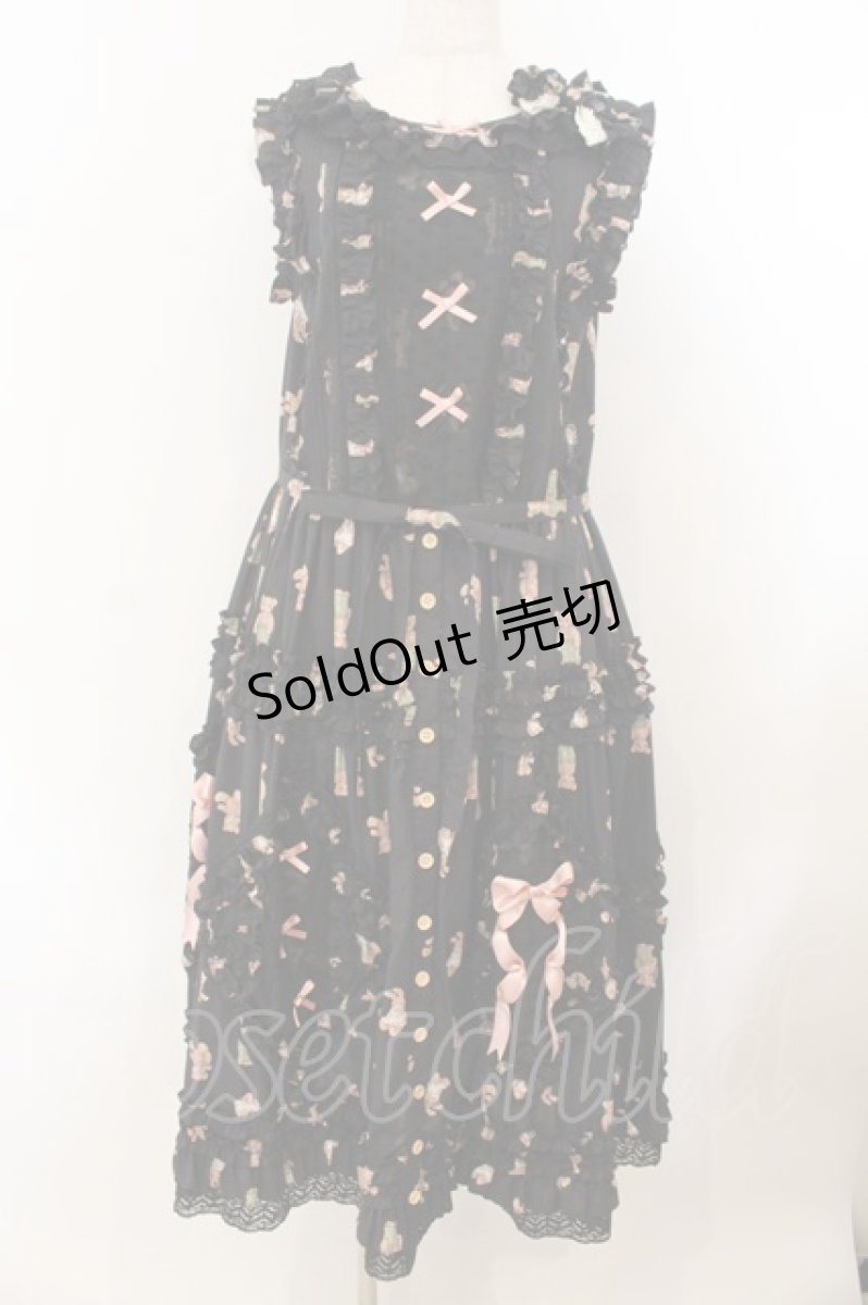 画像1: MONO GIRL / Rothenburg Bearジャンパースカート  クロ O-26-01-24-060-EL-OP-IG-OS (1)