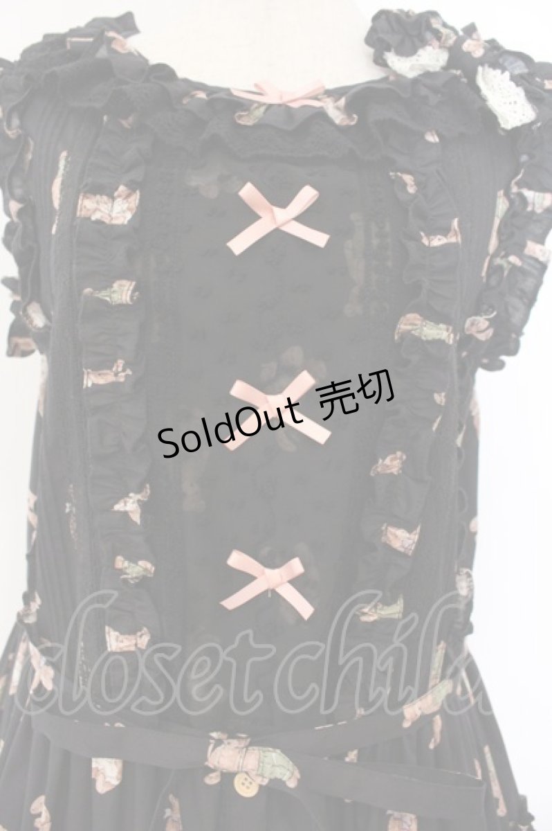 画像2: MONO GIRL / Rothenburg Bearジャンパースカート  クロ O-26-01-24-060-EL-OP-IG-OS (2)