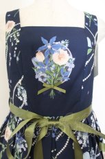 画像2: Rose Sunset / My Clematis ジャンパースカート S ネイビー O-26-01-24-062-PU-OP-IG-OS (2)