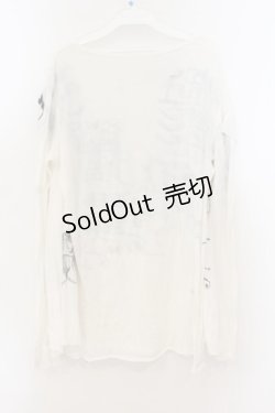 画像4: h.NAOTO / "White Shadow"Mesh Tops トップス  ホワイト O-26-01-24-008-HN-TO-IG-OS