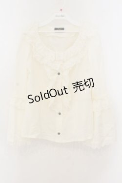 画像1: ALICE and the PIRATES / Vampireローズレースブラウス  生成り O-26-01-24-069-PA-BL-IG-OS