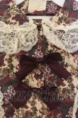 画像2: metamorphose / ゴブランブーケラッパ袖ブラウス  えんじ O-26-01-24-074-ME-BL-IG-OS (2)