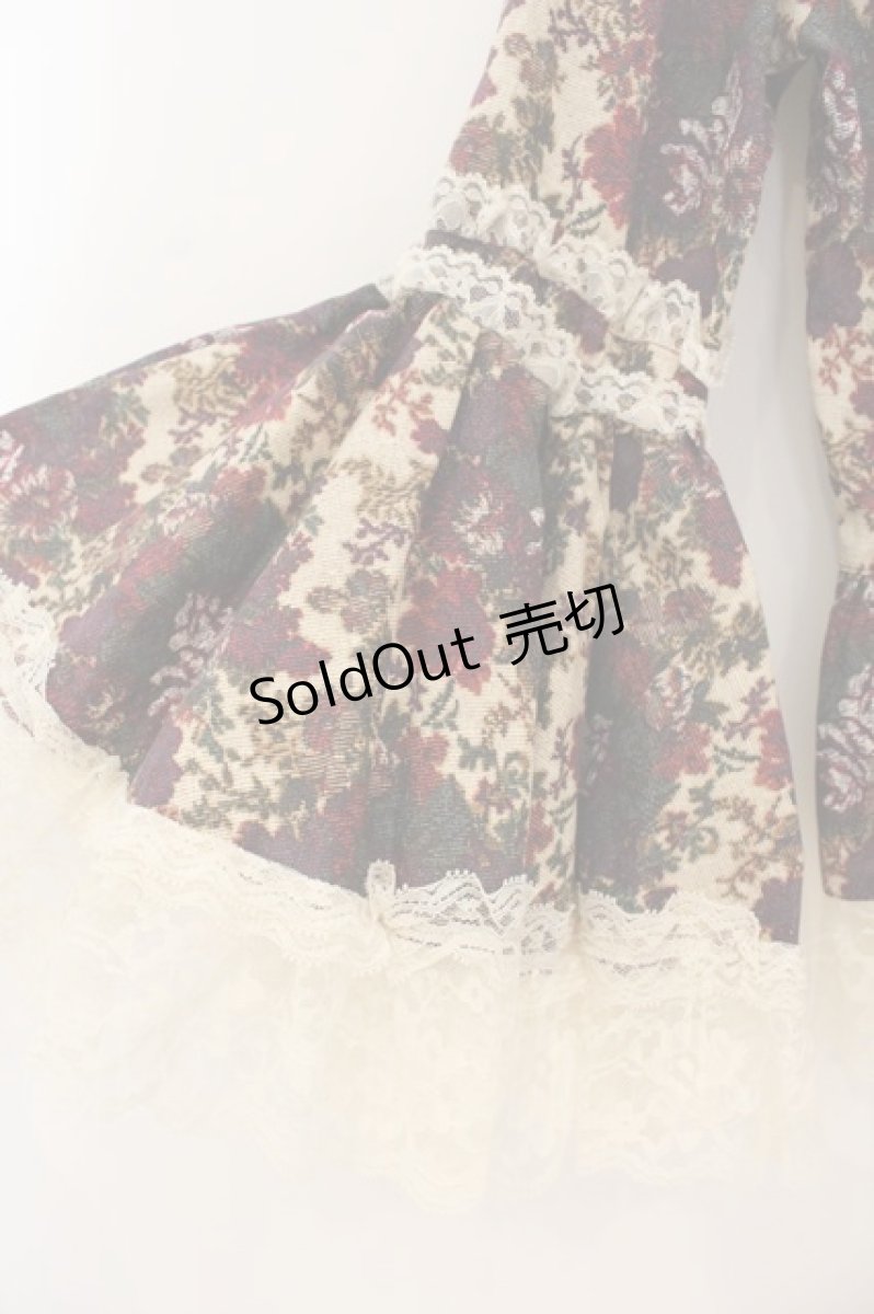 画像4: metamorphose / ゴブランブーケラッパ袖ブラウス  えんじ O-26-01-24-074-ME-BL-IG-OS (4)