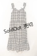 axes femme / コットンレース使チェックワンピース M ブラウン O-26-01-24-075-AX-OP-OW-ZT0126D