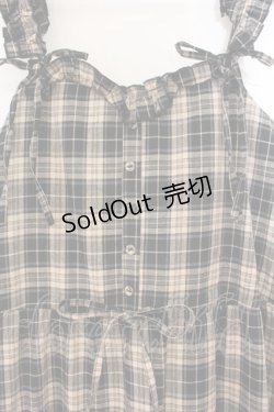 画像2: axes femme / コットンレース使チェックワンピース M ブラウン O-26-01-24-075-AX-OP-OW-ZT0126D