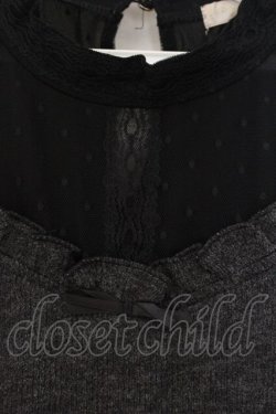 画像2: axes femme POETIQUE / インナー重ね肩開きカットプルオーバー M グレー O-26-01-24-082-AX-TO-OW-OS