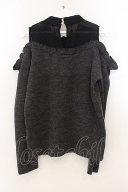 画像3: axes femme POETIQUE / インナー重ね肩開きカットプルオーバー M グレー O-26-01-24-082-AX-TO-OW-OS