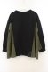 画像2: axes femme / ポケット使いバイカラーTシャツ  クロ×グリーン O-26-01-24-084-AX-TO-OW-ZT003 (2)