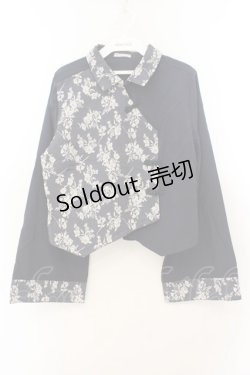 画像1: axes femme / ジャカード×チャイナブラウス F コン O-26-01-24-086-AX-BL-OW-ZT003