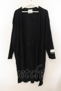 KMK / バックパッチテレコロングカーディガン L ブラック O-26-01-24-090-PU-TO-YM-OS