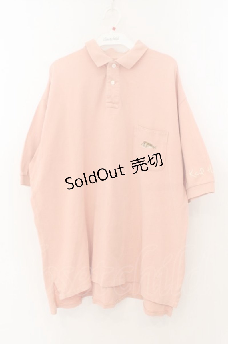 画像1: Karl Helmut / 虎刺繍ポロシャツ  ピンク O-26-01-24-091-EL-BL-YM-ZT003 (1)