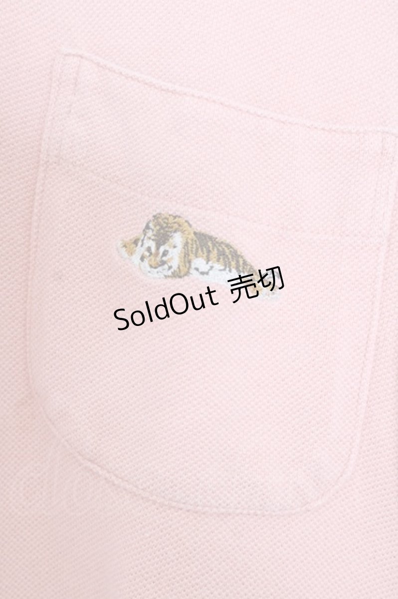 画像2: Karl Helmut / 虎刺繍ポロシャツ  ピンク O-26-01-24-091-EL-BL-YM-ZT003 (2)