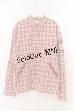 画像1: Karl Helmut / バックパッチチェックシャツ L アカ O-26-01-24-094-EL-BL-YM-OS