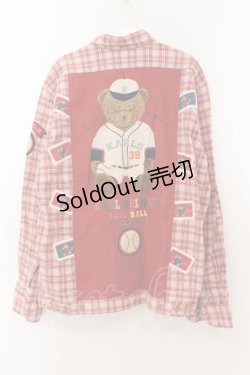 画像2: Karl Helmut / バックパッチチェックシャツ L アカ O-26-01-24-094-EL-BL-YM-OS