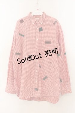 画像1: Karl Helmut / ギンガムチェックボタンダウンシャツ M アカ O-26-01-24-095-EL-BL-YM-ZT013