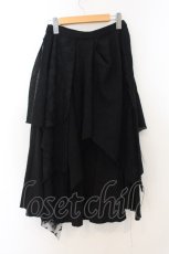 画像4: h.NAOTO / 異素材ランダムスカート  ブラック O-26-01-24-010-HN-SK-IG-OS (4)