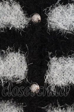 画像2: NOEMIE / もしゃもしゃ囚人ユニセックスカーディガン  クロ×サックス O-26-01-24-013-LO-TO-IG-OS