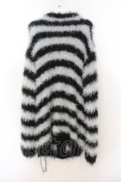 画像3: NOEMIE / もしゃもしゃ囚人ユニセックスカーディガン  クロ×サックス O-26-01-24-013-LO-TO-IG-OS