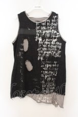 画像1: h.ANARCHY / レイヤードダメージタンク  ブラック×グレー O-26-01-24-014-HN-TO-IG-OS (1)