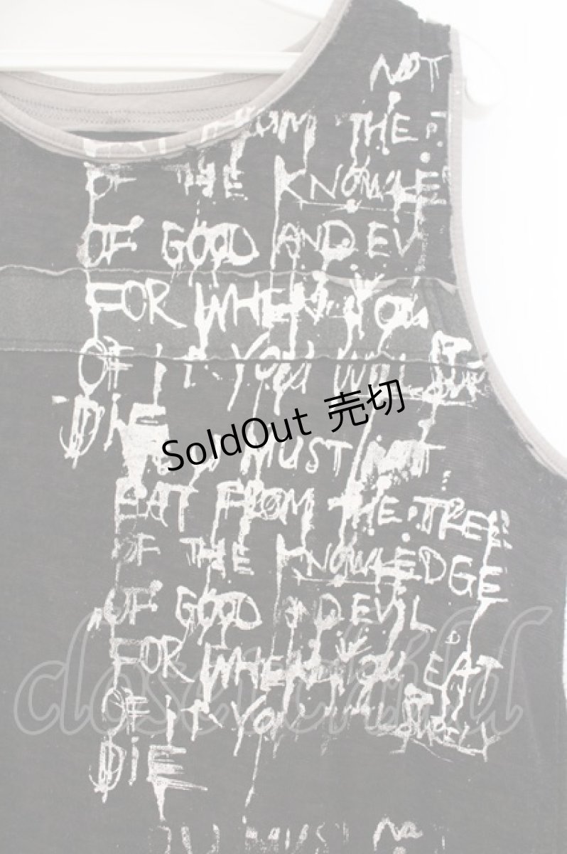 画像2: h.ANARCHY / レイヤードダメージタンク  ブラック×グレー O-26-01-24-014-HN-TO-IG-OS (2)