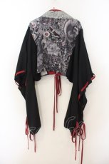 画像4: Qutie Frash / 着物ショートカーデ  ブラック×レッド O-26-01-24-015-QU-TO-IG-OS (4)