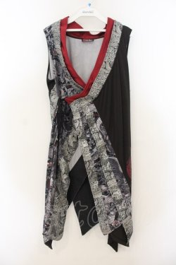 画像1: Qutie Frash / インナーチュニック  ブラック×シルバー×レッド O-26-01-24-016-QU-TO-IG-OS