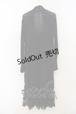 画像2: axes femme / ジレ重ね着風ロングカーデ M ブラック O-26-01-24-002-AX-OP-IG-OS