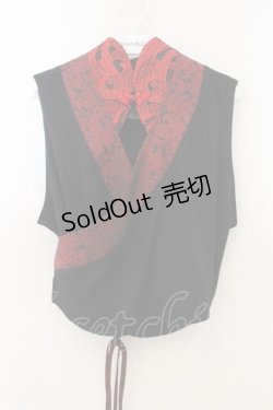 画像1: Qutie Frash / 着物カシュクールインナー  ブラック O-26-01-24-019-QU-TO-OW-OS