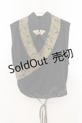 Qutie Frash / 着物カシュクールインナー  ブラック×ゴールド O-26-01-24-020-QU-TO-OW-OS