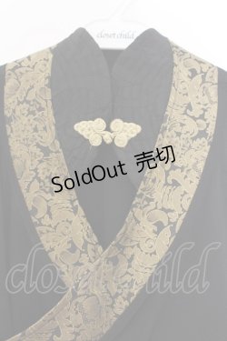 画像2: Qutie Frash / 着物カシュクールインナー  ブラック×ゴールド O-26-01-24-020-QU-TO-OW-OS