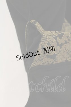 画像3: Qutie Frash / 着物カシュクールインナー  ブラック×ゴールド O-26-01-24-020-QU-TO-OW-OS