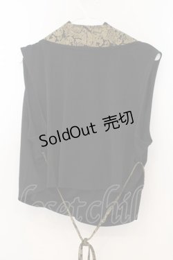 画像4: Qutie Frash / 着物カシュクールインナー  ブラック×ゴールド O-26-01-24-020-QU-TO-OW-OS