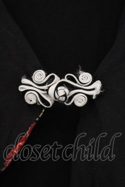 画像2: gouk / 和柄切り替えオフショルカットカーディガン  ブラック O-26-01-24-003-GO-TO-IG-OS