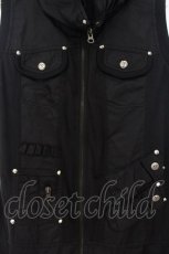 画像2: Qutie Frash / ポーチ付きミリタリーベスト  ブラック O-26-01-24-022-QU-TO-OW-ZY (2)