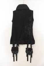 画像4: Qutie Frash / ポーチ付きミリタリーベスト  ブラック O-26-01-24-022-QU-TO-OW-ZY (4)