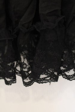 画像2: m petit by misako / サテンキリカエペチスカート LL クロ O-26-01-24-023-LO-SK-IG-OS