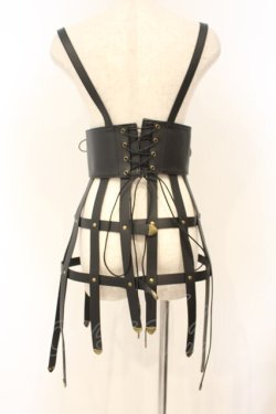画像4: ATELIER PIERROT / Baroque Cage Corset Harness コルセットハーネス  ブラック O-26-01-26-023-EL-TO-YM-OS