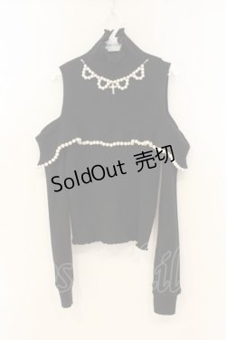 画像1: Ank Rouge / パールオフショルニット  クロ O-26-01-26-024-CA-TO-IG-OS