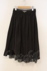 画像1: axes femme / 裾切替タックスカート F クロO-26-01-26-028-AX-SK-OW-ZT593 (1)