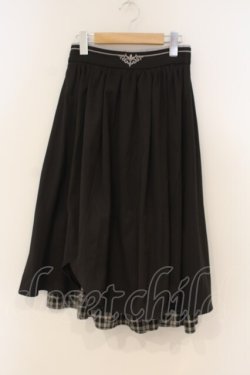 画像1: axes femme / 裾切替タックスカート F クロ O-26-01-26-028-AX-SK-OW-OS